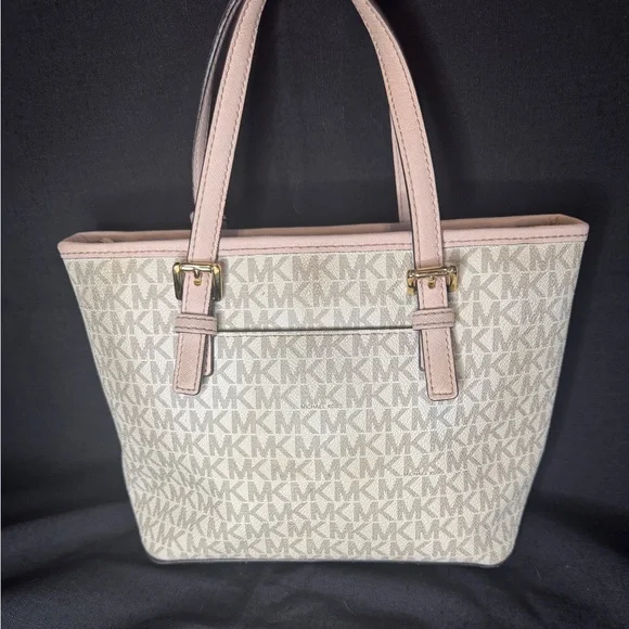 Michael Kors Jet Set Small Logo Tote – Ballet Pink Trim - Picture 4 of 10